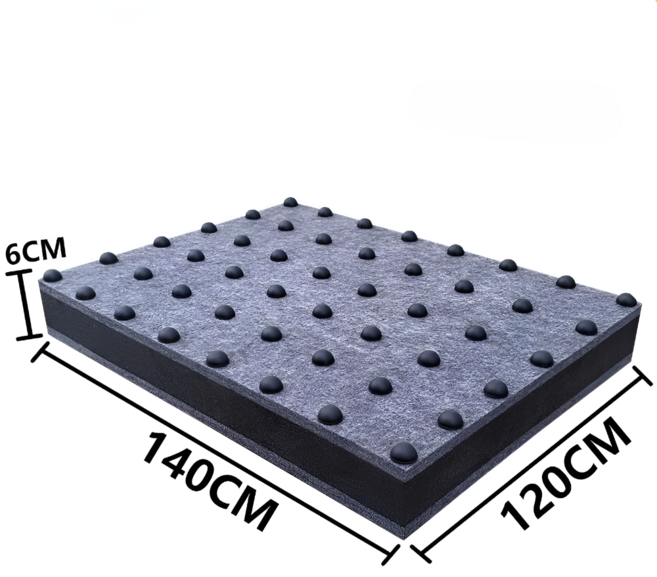 이스턴 드럼 매트 전문가용 6cm 고중량 방음 진동 방지 매트 - 층간소음 차단 실리콘 볼 탑재, 1개, 120cm × 140cm × 6cm / 진그레이