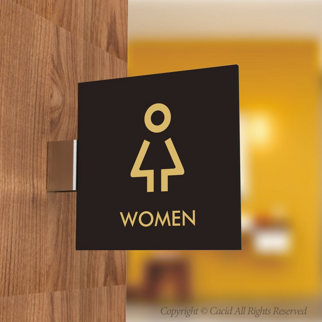 세경케이알 PTSF019 화장실간판 화장실 표지판 화장실 돌출표지판 화장실양면간판 표시판 표찰, 1개, 200X200mm