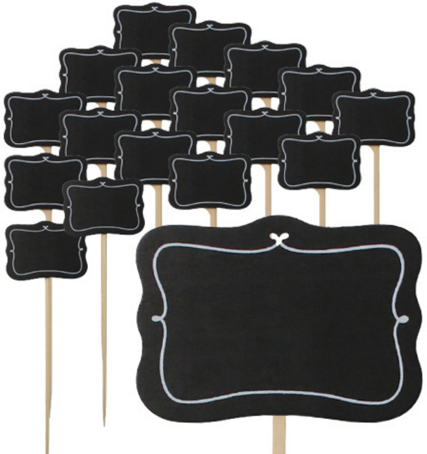 로맨틱노벰버 식물이름표 화분픽, 화분이름표 화분픽 구름 보드(중) 18개입