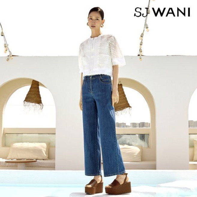 SJ와니 25SS 린넨 와이드 데님팬츠 (라이크라)