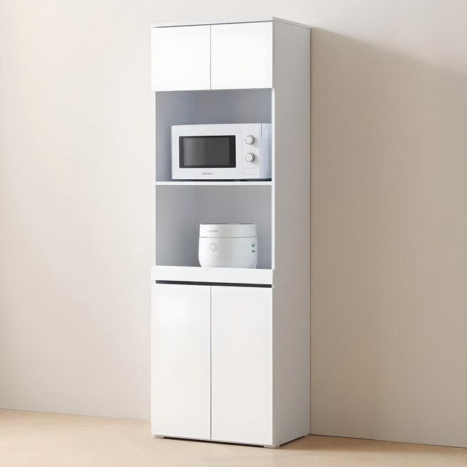 [국내자체제작] 바로방가구 히트 1800 키큰 주방 밥솥 밥통 오븐 에어프라이어 전자렌지 수납장 렌지대 렌지장, 화이트, 5단