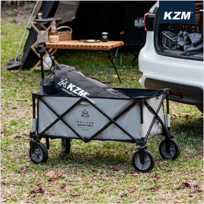 [카즈미] 펠리컨 웨건 캠핑카트 캠핑장비 접이식 이동식 폴딩 카트 물건이동 손수레, 1개