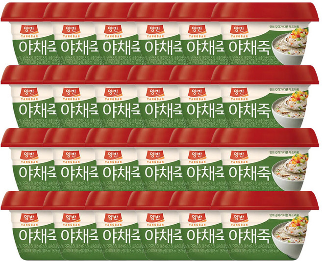 양반 야채죽, 287.5g, 24개