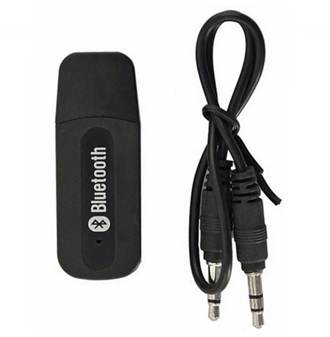 3.5mm 잭 Bluetooth 호환 오디오 수신기 스마트 폰용 스테레오 AUX RCA USB 무선 음악 어댑터, 01 Black