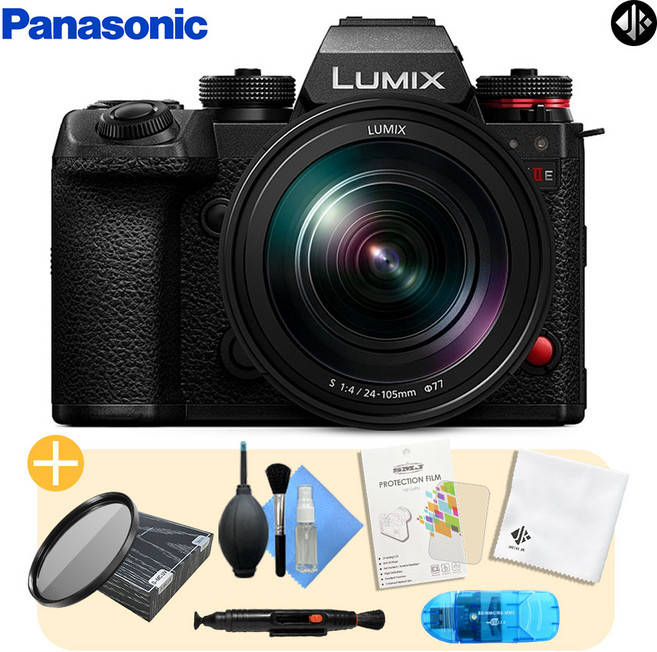 파나소닉 루믹스 S1 IIE (DC-S1M2E) + 24-105mm F4 MACRO OIS KIT + 악세사리 6종 패키지 (MCUV 필터 77mm)