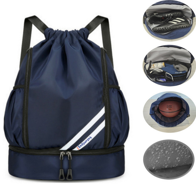 레드선셋 스포츠 농구 축구 볼 백 공 가방, 네이비, 1개