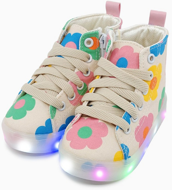 베이비솔 베이지블룸 LED 운동화