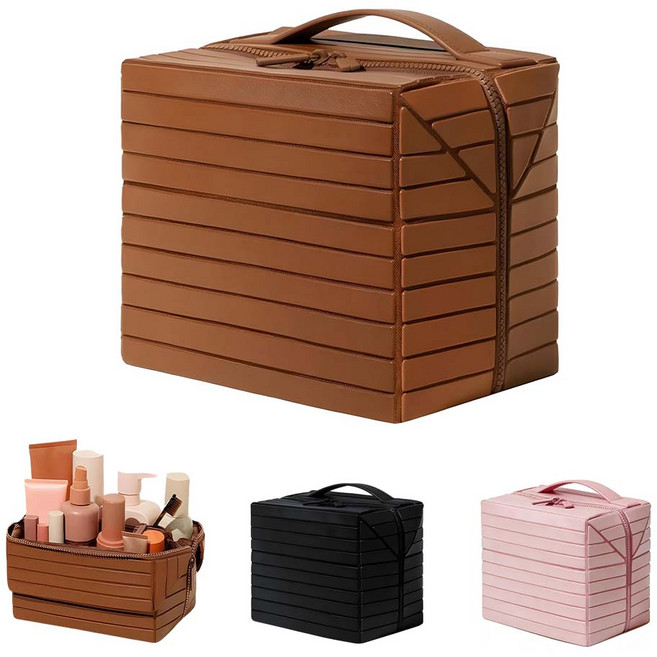 루베이 접이식 여행 화장품 파우치 대용량 방수 다중 분리 수납 탈착식 칸막이 화장품/세면도구/여행