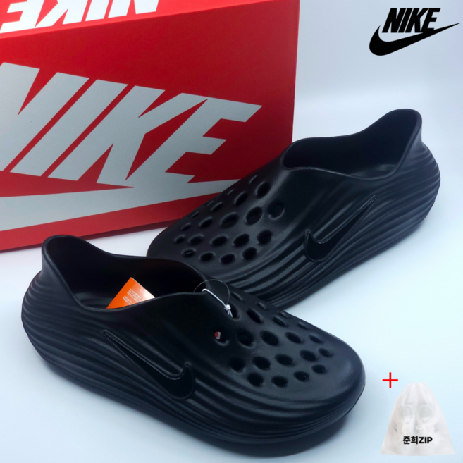 [국내매장판] 나이키 리액트X 리주버네이트 슬리퍼 남녀공용 리커버리 샌들 편한 쿠션 슬리퍼 준희ZIP 파우치 증정
