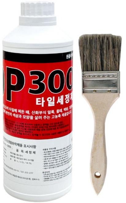 OP300 1L 타일 세척제 건물 터널 찌든때제거 백화제거 물때 기름때제거 고농축 타일 세정제, 1개