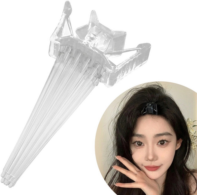 뿌리볼륨집게 헤어 뽕 정수리 앞머리 볼륨업 얼굴소멸, 1개, 투명색