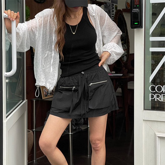 [난닝구]콘다포 도트후드집업