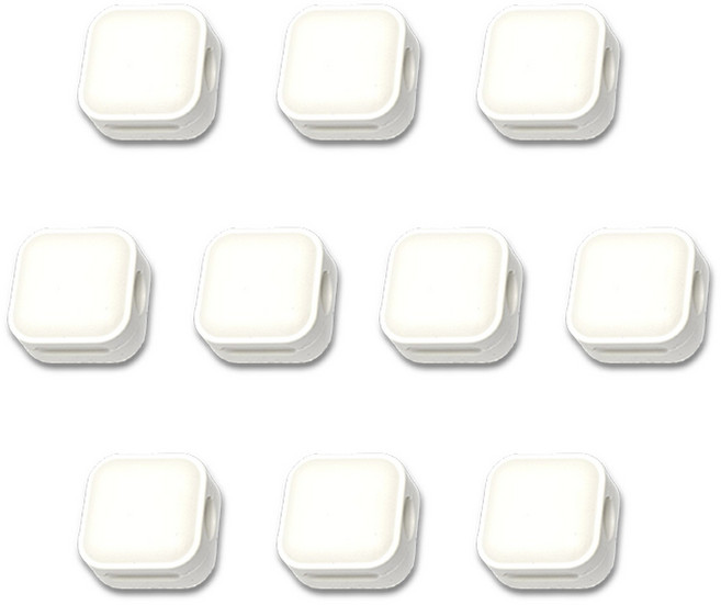 생활친구 강한자성 마그네틱 케이블 홀더, 10개, 화이트