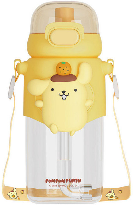 다나에 산리오 트라이탄 텀블러 600ml 대용량 고온방지 빨대 물컵 시나모롤 마이멜로디 폼폼푸린 쿠로미+Integrated International Trade Co. Ltd 머리핀
