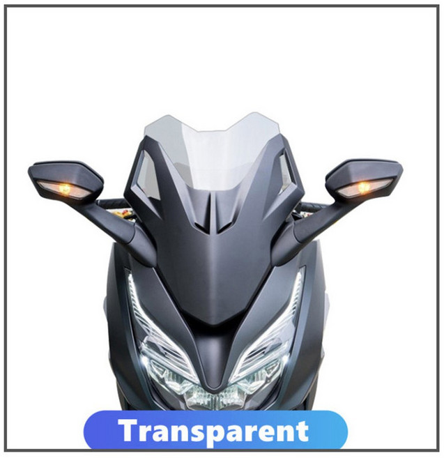 HONDA Forza350 NSS350 Forza 350 용 오토바이 액세서리 짧은 앞 유리 앞 유리 디플렉터 바람막이 2021 22 23, Transparent, Transparent, 1개