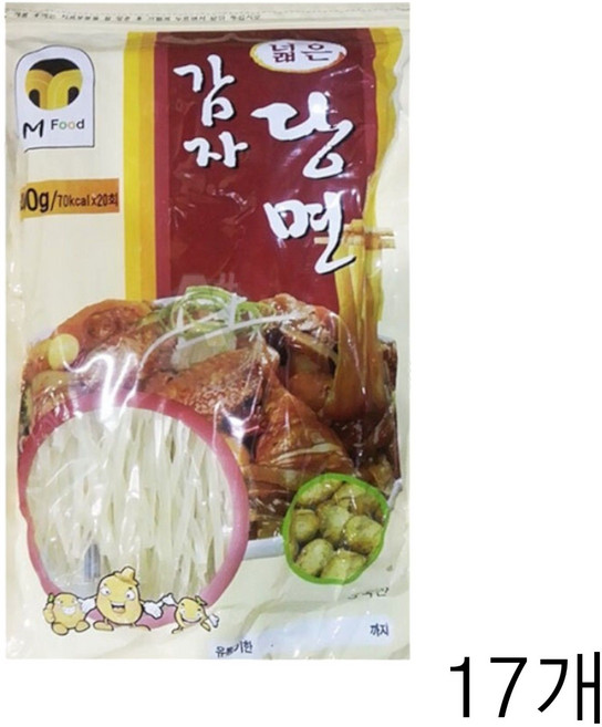 납작당면 엠푸드 넓은 감자당면 X 굵은 400g 17개, 6.8kg, 1박스