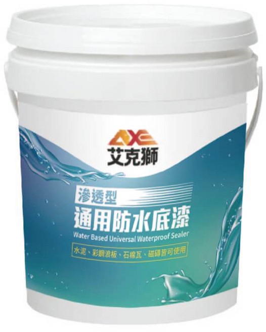 AXE 艾克獅 滲透型通用防水底漆, 透明, 1個, 18.9L