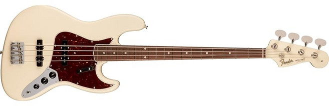 Fender 펜더 일렉트릭 베이스 American Vintage II 1966 Jazz Bass® Rosewood Fingerboard Olympic White 하드 케이스, 1개