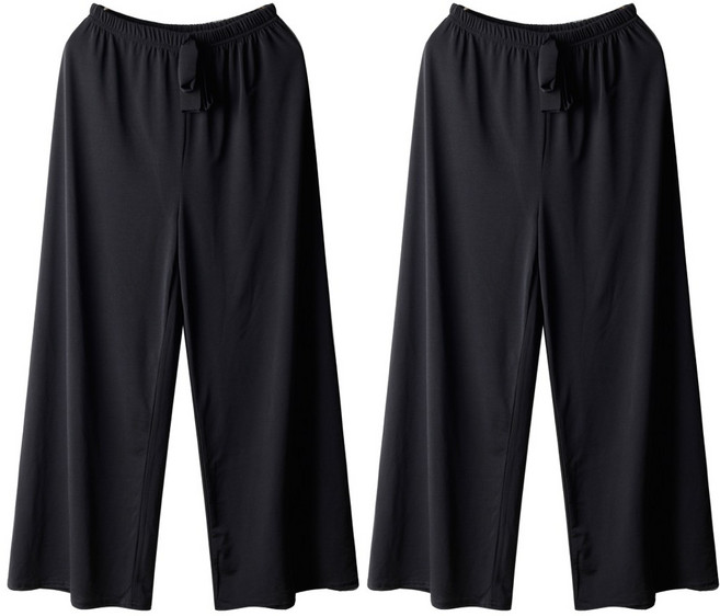 애니진 여성 1+1 여름 8부 9부 쿨스판 통바지 와이드 팬츠 1165