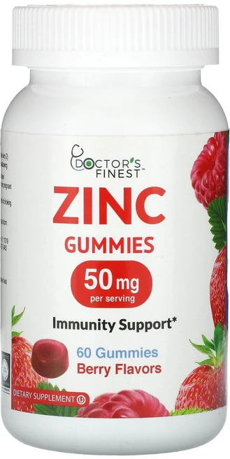 Doctor's Finest 아연 구미젤리 베리 구미젤리 60개구미젤리 1개당 25mg122489원산지:기타, Doctor's Finest, 아연 구미젤리, 베리,, 1개, 60정 - 쿠팡