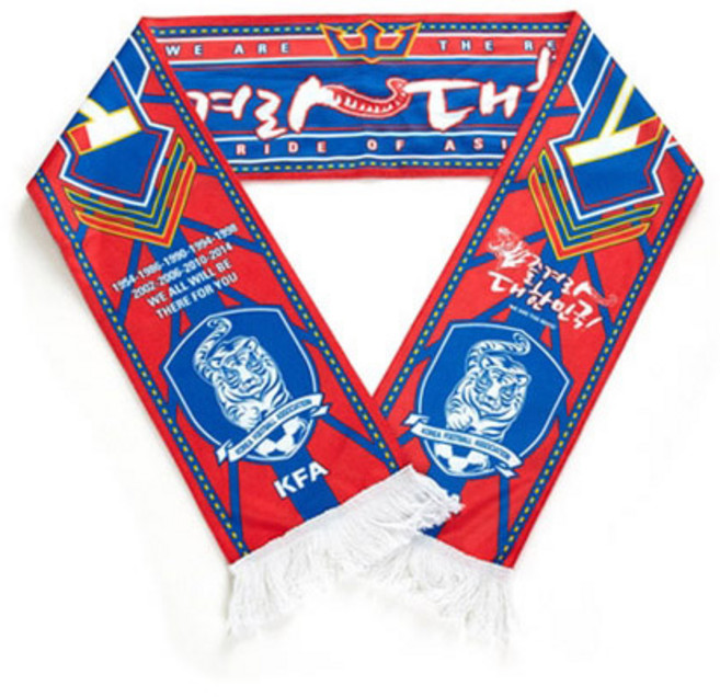 붉은악마머플러 축구머플러 응원스카프 월드컵머플러 즐겨라대한민국KOREA스카프2, 1개