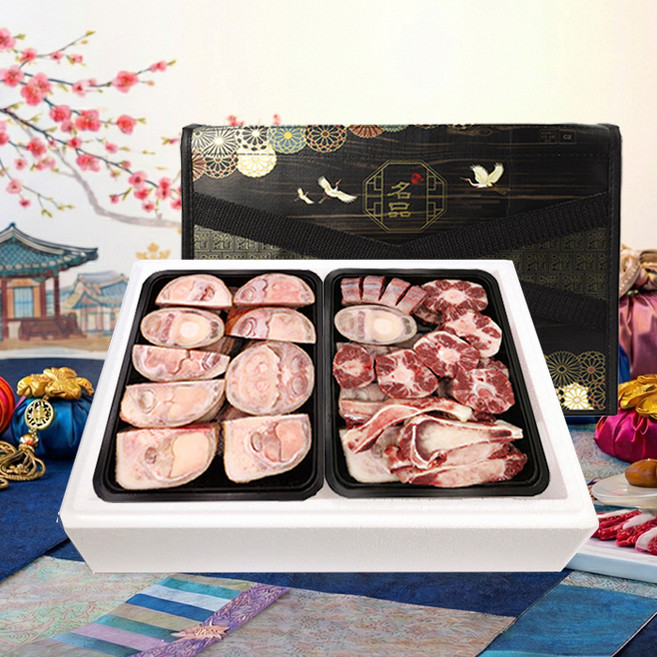 한우우족 꼬리곰탕 꼬리반골 진한 국물 뼈건강 선물세트 4kg, 1