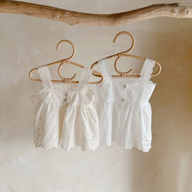 6개월 아기뷔스티에 돌 여아 흰색 레이스 조끼