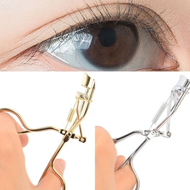 원터치 실리콘 속눈썹 고데기 집게 컬링 뷰러 눈썹 마스카라 눈 화장 곡률 컬 고무 비후라 아이 메이크업 집기 리필 포함 아이래쉬 컬러, 색상, 실버, 1개, 실버