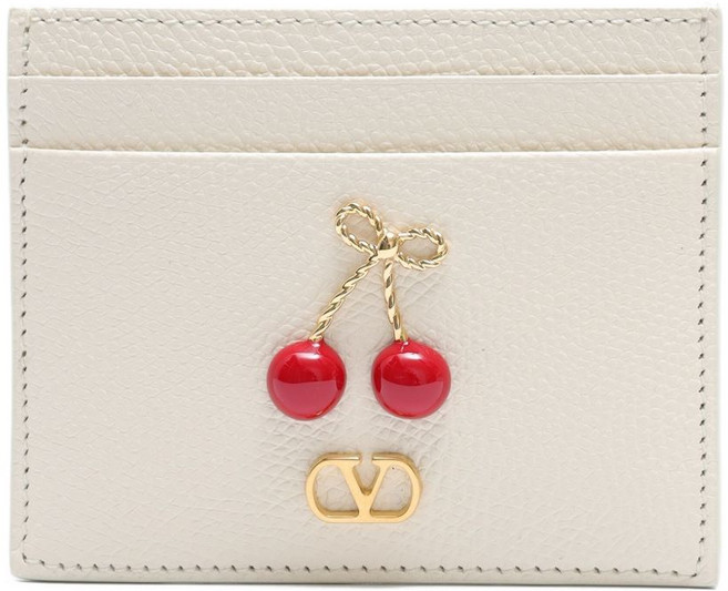 발렌티노 가라바니 체리픽 레더 카드홀더