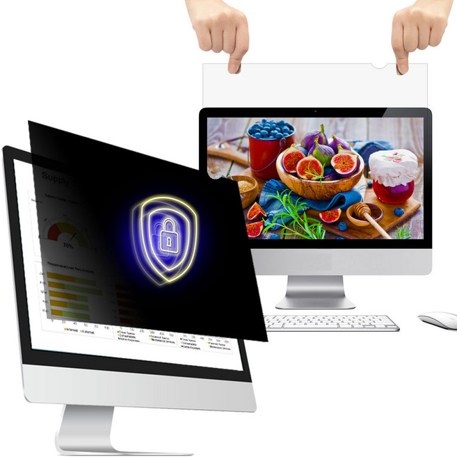 LG정품소재 웰링크 모니터 정보보호필름 32W9형 16:9 (사생활보호/시력보호), A형 698.7mm x 394.3mm, 1개