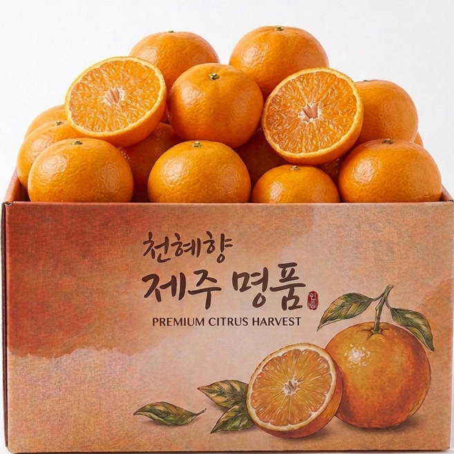 [시즌마지막물량] 초고당도brix 농장산지직송 제주도 천혜향, 1박스, 5kg