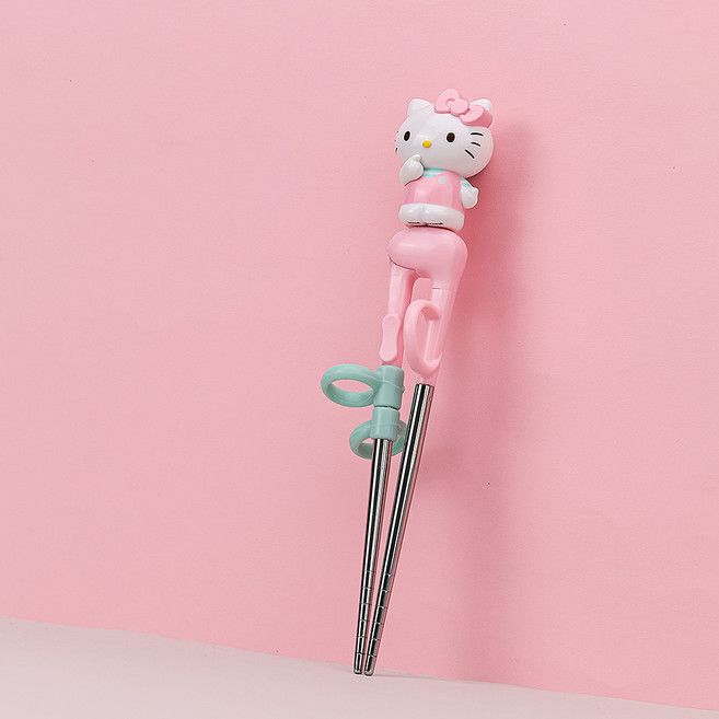 홈앤키즈 산리오 더스틱 맥스 스텐 젓가락 1단계 헬로키티 여아 어린이 키티 젓가락 교정젓가락 유아젓가락 어린이젓가락 연습용젓가락 키티젓가락 단체선물, 더스틱 맥스 스텐젓가락1단계 헬로키티, 1개