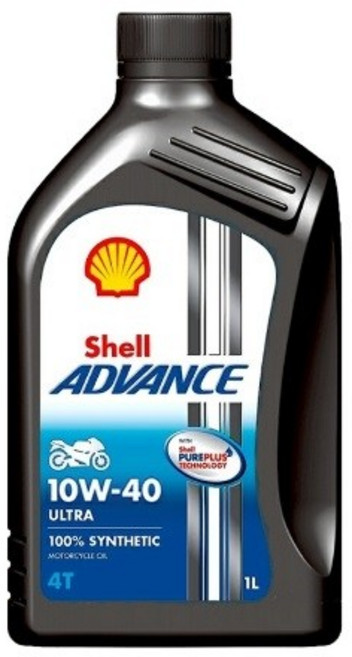 Shell 쉘 어드밴스 울트라 4T 10W 40 1리터 오토바이 엔진오일, 1개, 1L