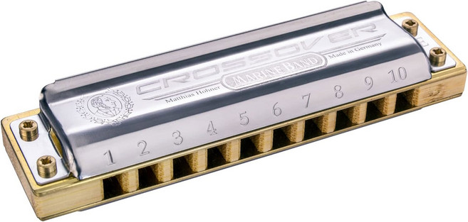 Hohner Marine Band Crossover C키 스테인리스 커버 대나무 바디, [06]Eb, 1개