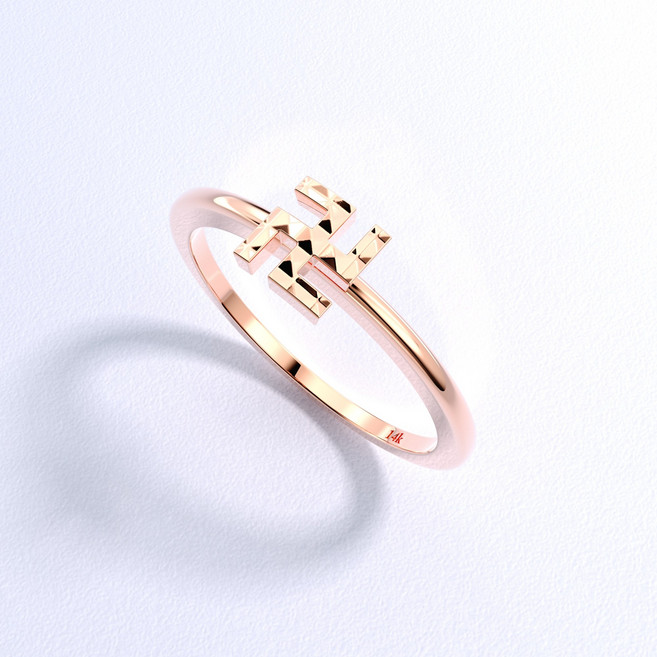 14k 18k 로즈골드 반지 만자 골드 데일리 (R217컷트)