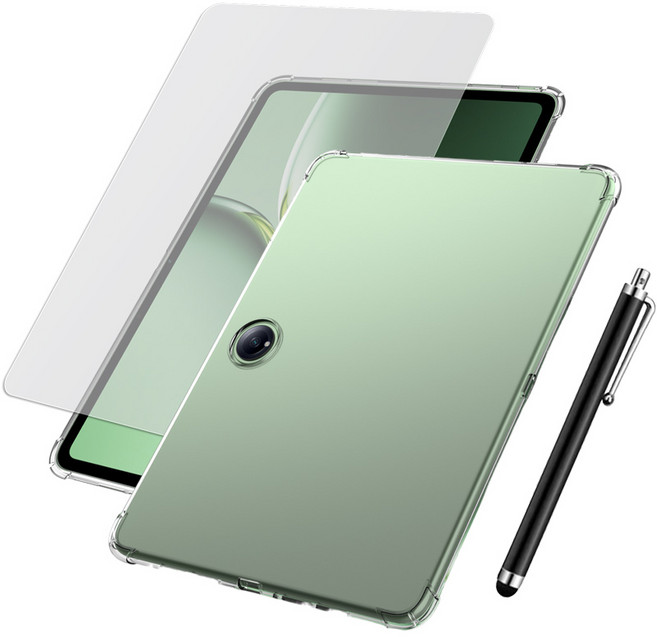 원플러스 패드2 투명 범퍼 케이스 + 저반사 액정필름 + 터치펜, 1개