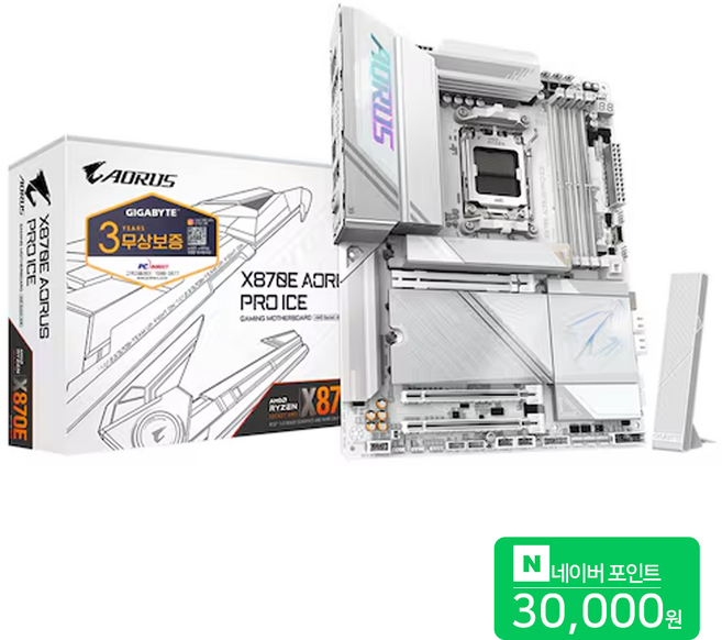 GIGABYTE X870E AORUS PRO ICE 피씨디렉트 MOTHERBOARD 메인보드