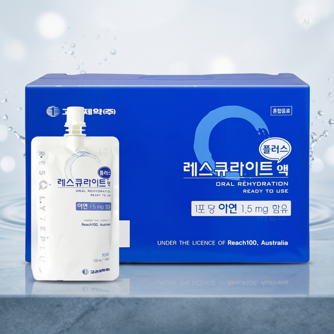 고려제약 레스큐라이트 플러스액 마시는 포도당 비타민 혼합음료 어린이, 12세트, 100ml