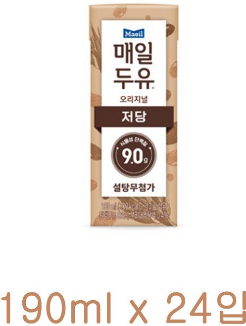 매일유업 매일두유 식이섬유, 190ml, 24개