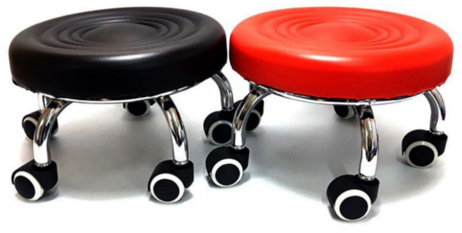 회전의자 앉은뱅이 회전의자 이동의자, 1개, 블랙