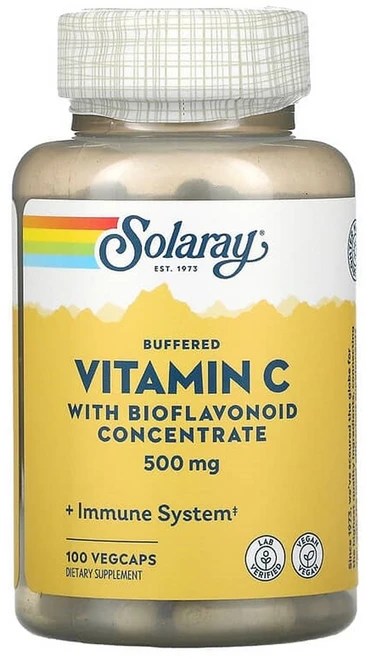 솔라레이 비타민C 버퍼드 컨센트레이트 500MG 100정, 1개 - 쿠팡
