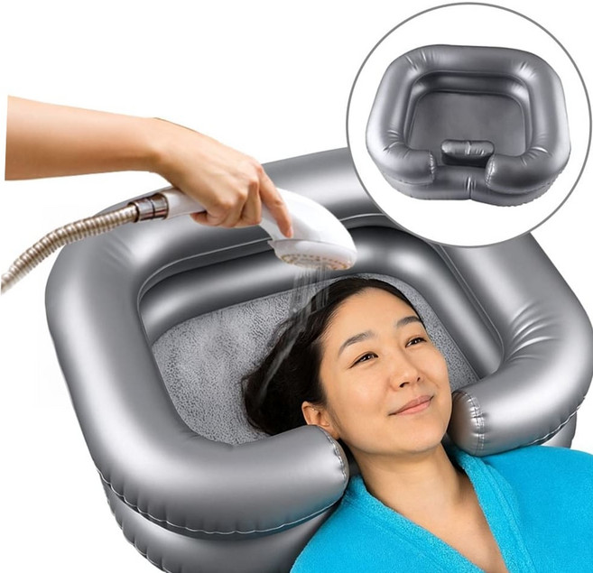 서희물류 이동식 대야 침상 환자 간병 목욕보조 샴푸대 실버용품, 실버