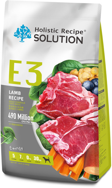 耐吉斯 E3 活力羊肉餐-成犬大顆粒 無穀配方 益生菌添加, 4.5kg, 1個, LAMB