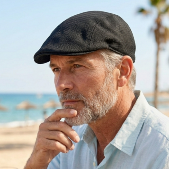 낭만삼춘 C03 심플한 통기성 중년 남성 사계절 헌팅캡