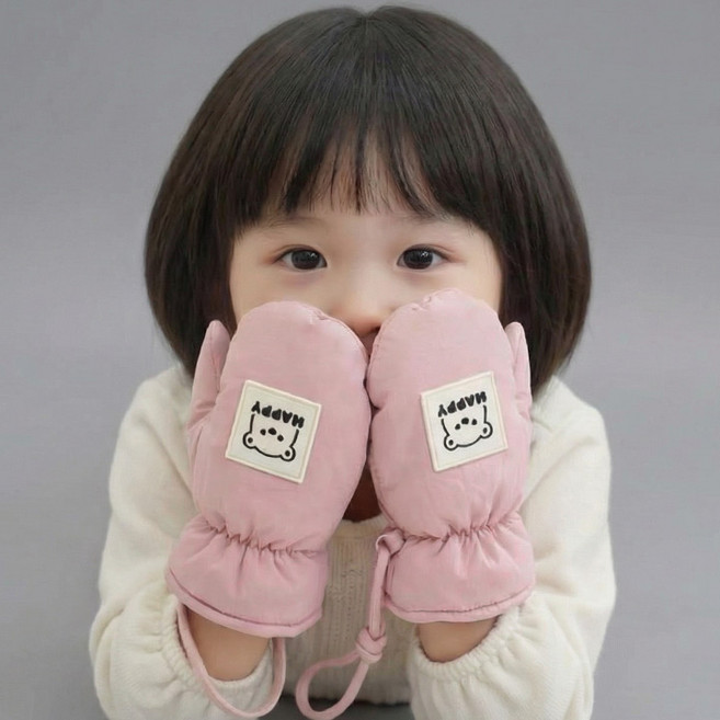 보니타콜렉티드 [~6세]유아동 곰돌이 벙어리 방수 패딩 장갑 눈썰매 아기장갑