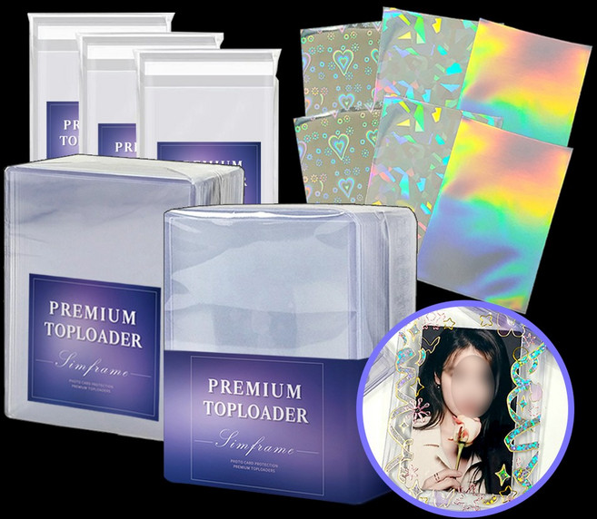 탑로더 투명탑로더 포카 카드 슬리브 보드게임 홀로그램 opp, 팀백 100매입, 1개