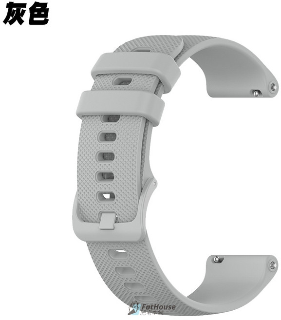 Garmin VENU SQ2 透氣防水格紋橡膠錶帶, 1個, 灰色,20mm