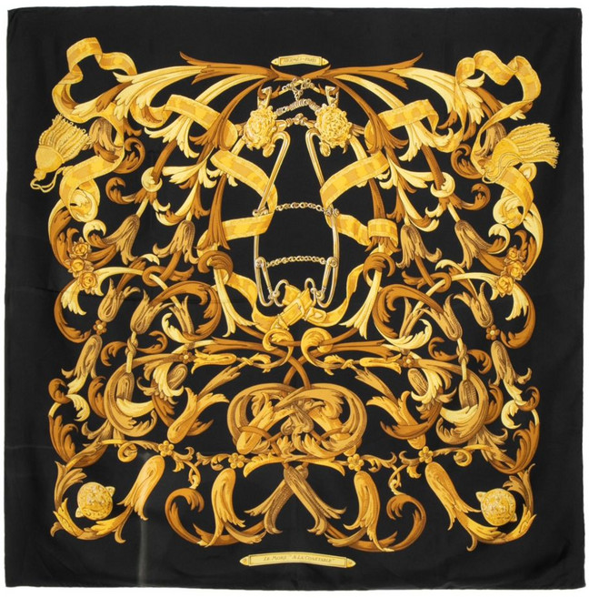 에르메스 중고 르 모르스 아 라 콘테타블 실크 스카프