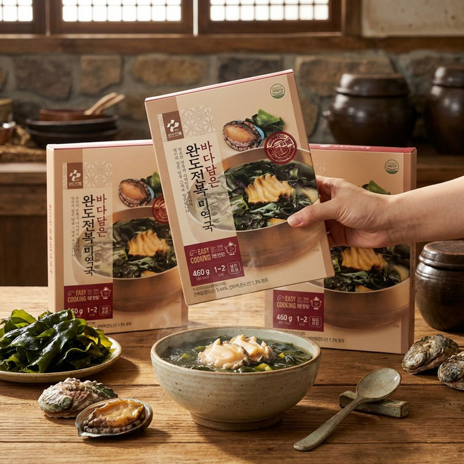 바다담은 완도전복 미역국 460g x 3팩, 3개