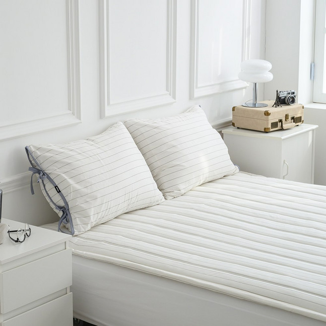 스잠 국내산 순면60수 고정밴드형 침대패드/MS S SS Q사이즈/, 어스그레이